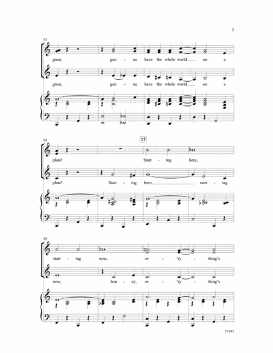 Everything's Coming Up Roses Women's Choir scores gallery preview page 3