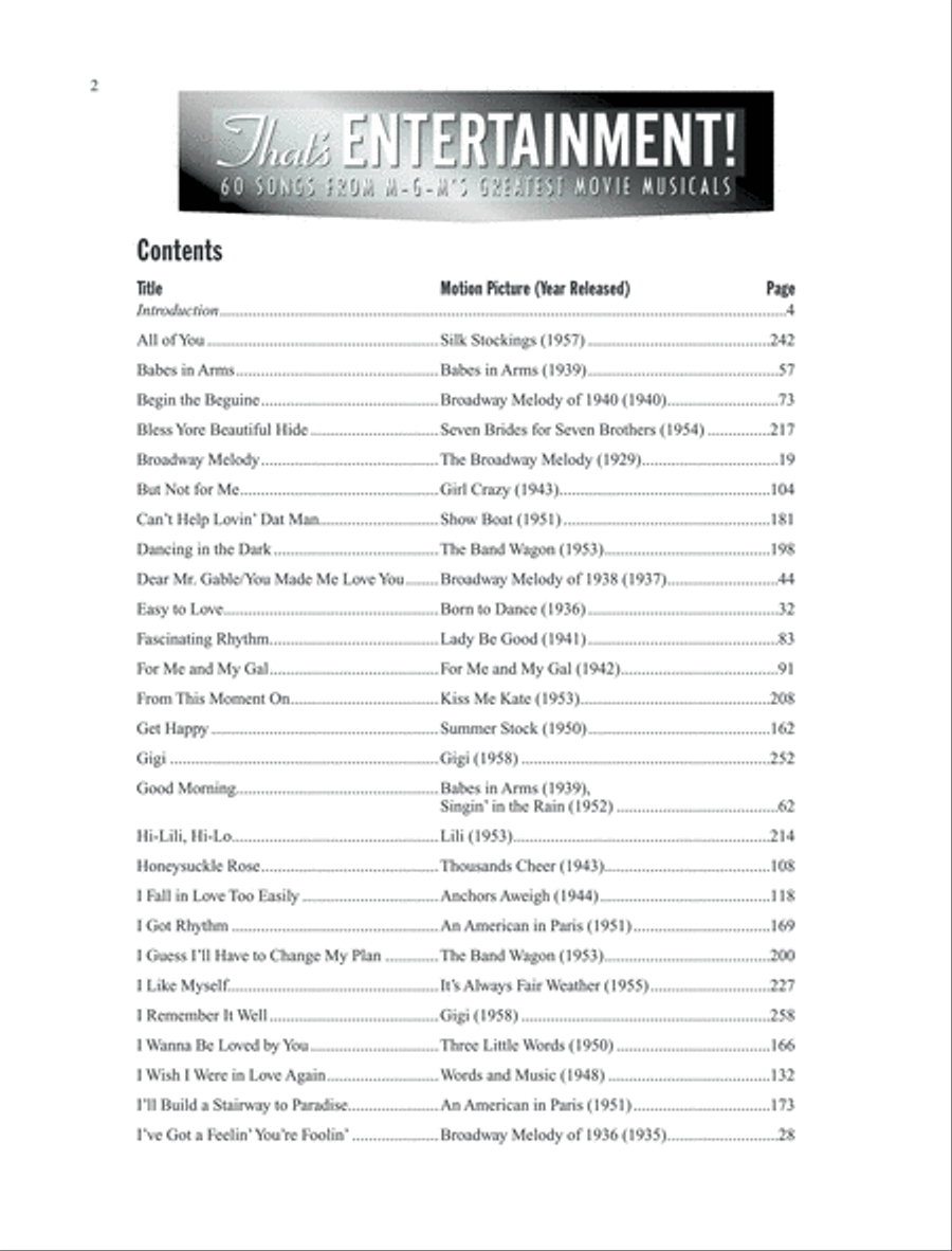 That's Entertainment! Piano, Vocal, Guitar scores gallery preview page 2