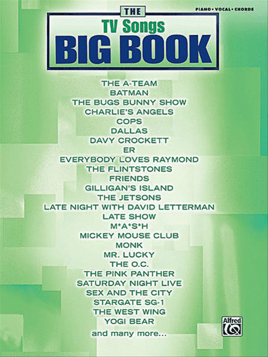 The TV Songs Big Book Piano, Vocal, Guitar scores gallery preview page 1