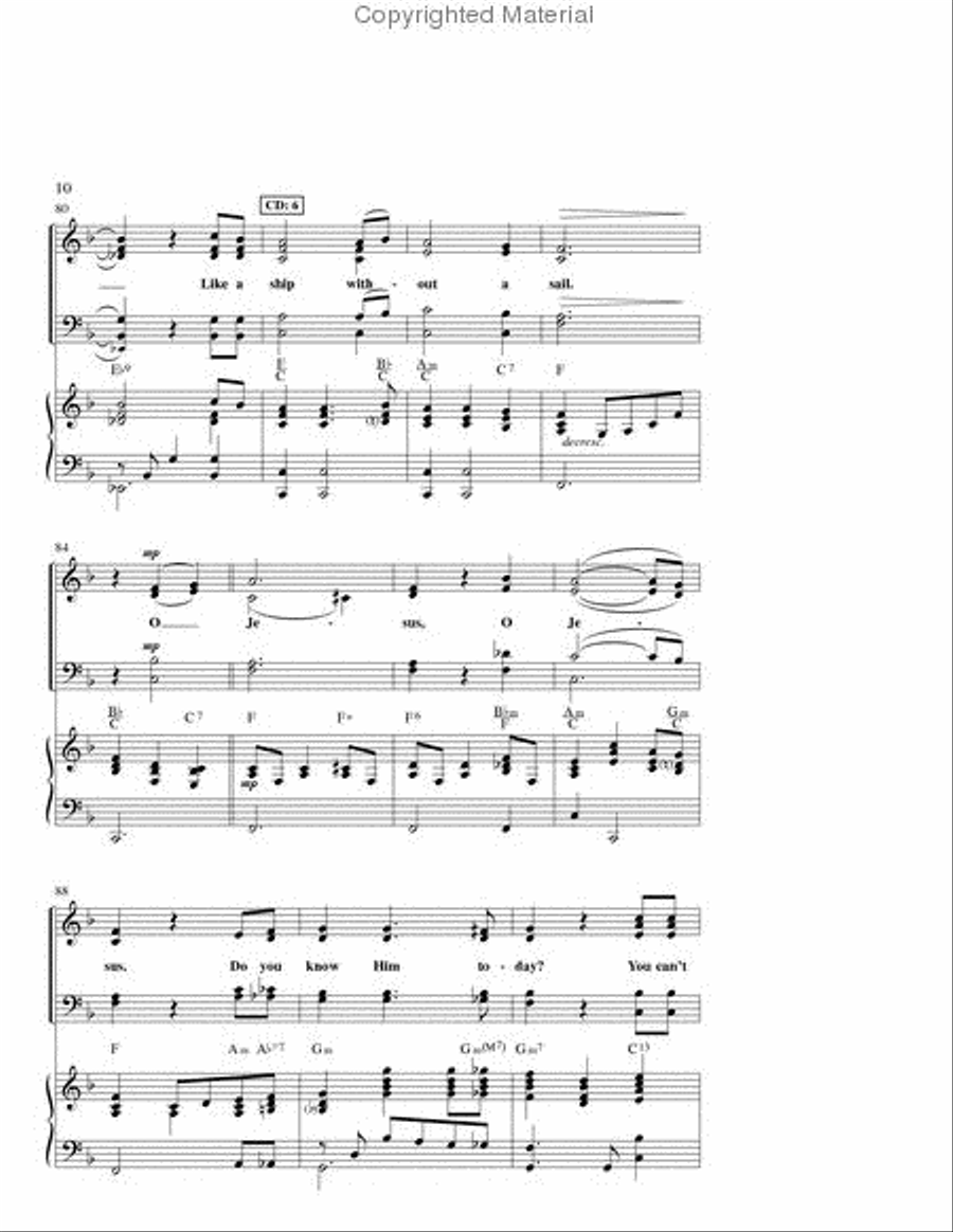 All in the Name of Jesus with Precious Name and Without Him (Anthem) 4-Part scores gallery preview page 2