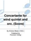 Concertante for wind quintet and orc. (Score)
