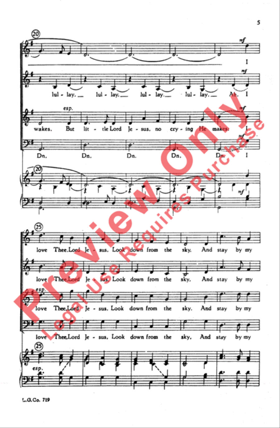 Away in a Manger Away in a Manger 4-Part scores gallery preview page 4