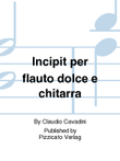 Incipit per flauto dolce e chitarra