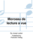 Morceau de lecture a vue