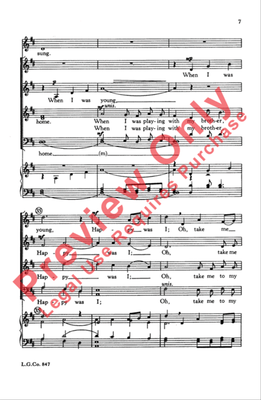 Old Folks at Home Old Folks at Home Choir scores gallery preview page 6