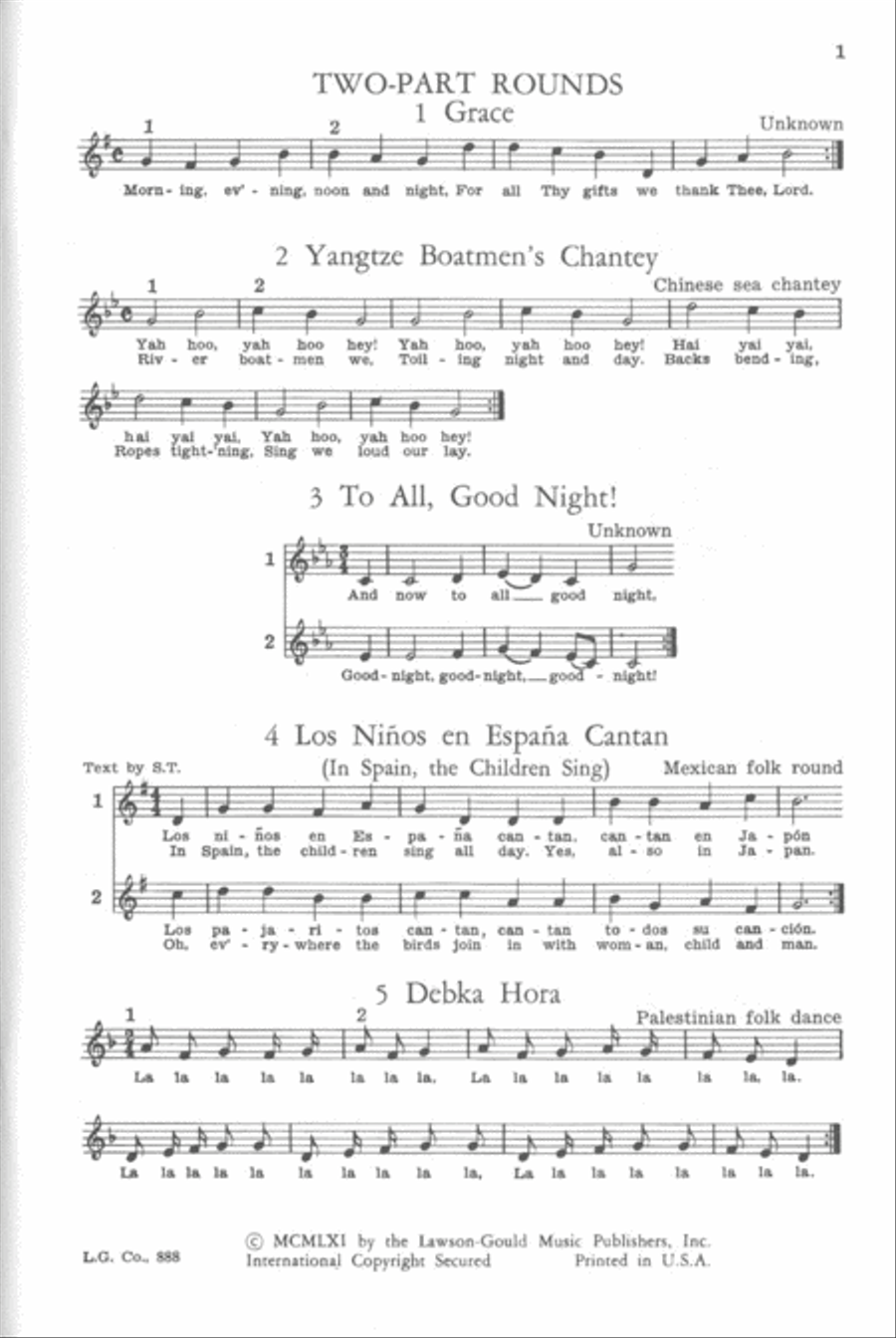 Rounds for Everyone Rounds for Everyone Choir scores gallery preview page 4