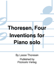 Thoresen, Four Inventions for Piano solo