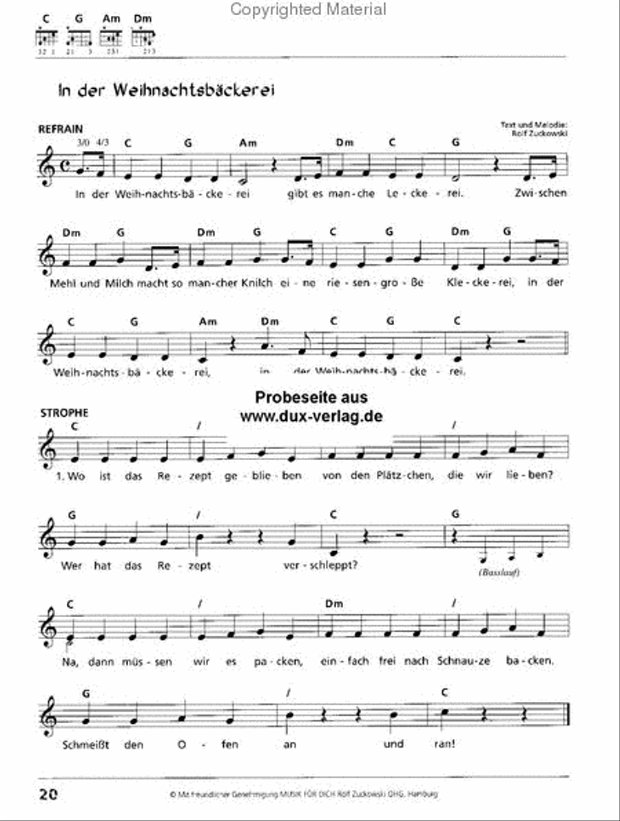 Weihnachtslieder mit einfachen Gitarrengriffen Classical Guitar scores gallery preview page 5