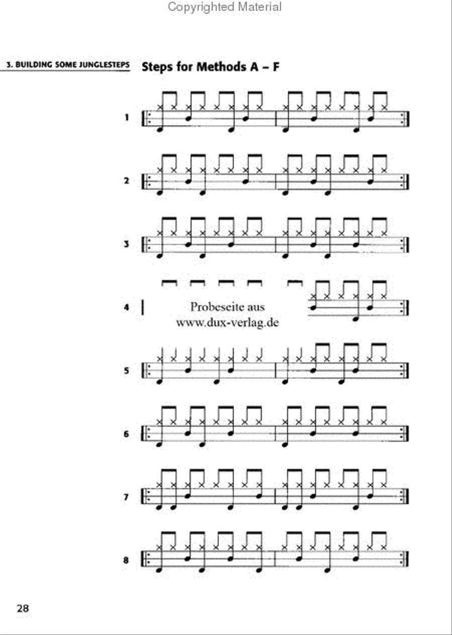 Welcome to the Jungle Drum Set scores gallery preview page 3