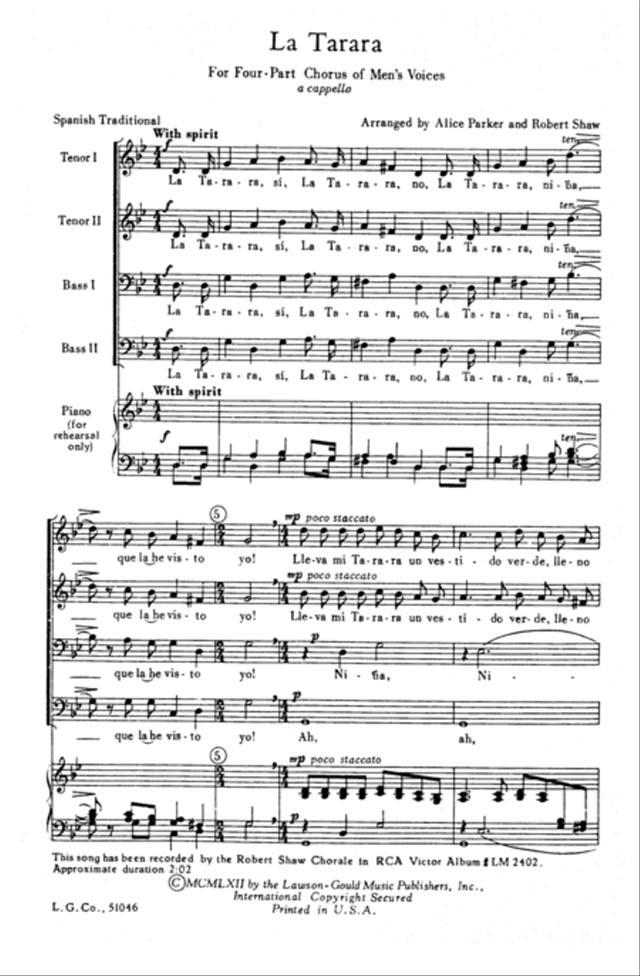 La Tarara Choir scores gallery preview page 2