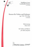 Konzert fur Violine und Orchester op. 3 Nr. 4 C-Dur