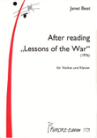 After Reading 'Lessons of the War'