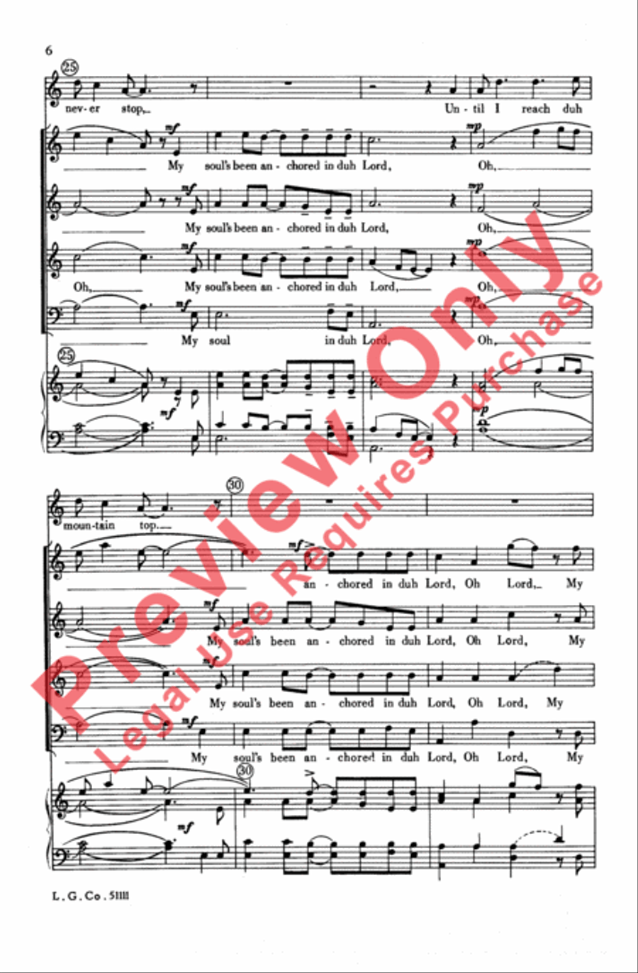 My Soul's Been Anchored My Soul's Been Anchored Choir scores gallery preview page 6