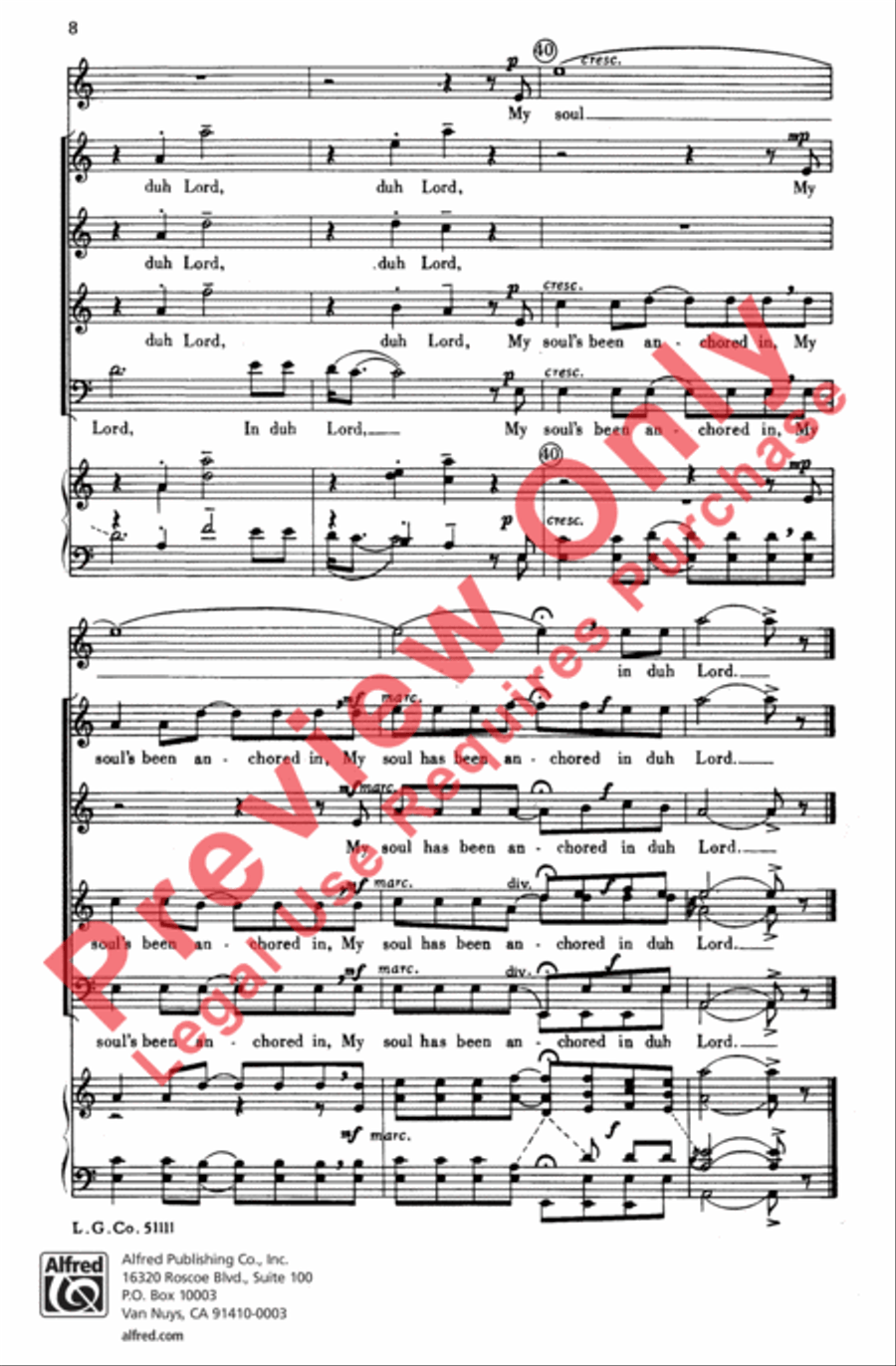 My Soul's Been Anchored My Soul's Been Anchored Choir scores gallery preview page 8