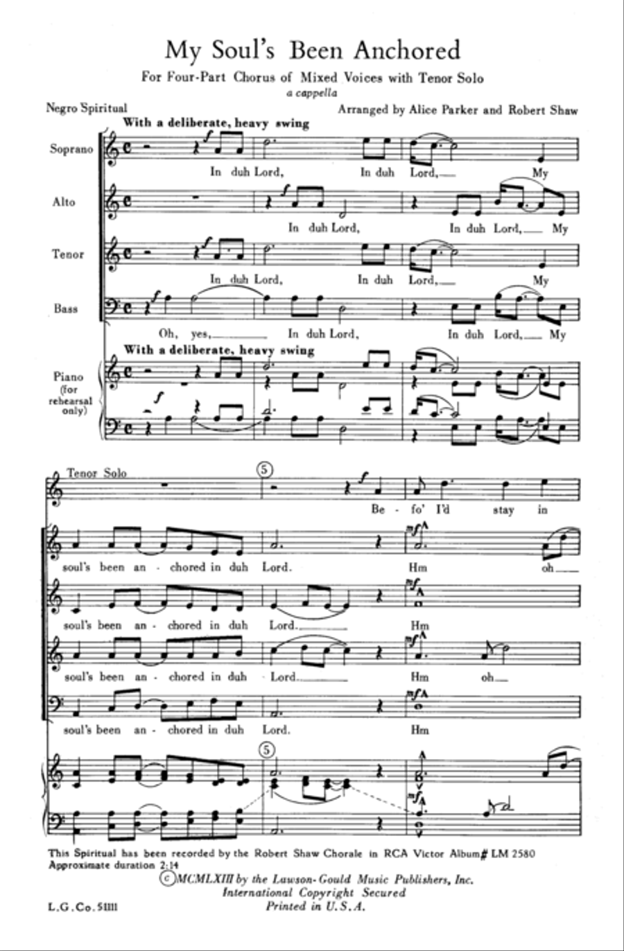 My Soul's Been Anchored My Soul's Been Anchored Choir scores gallery preview page 9