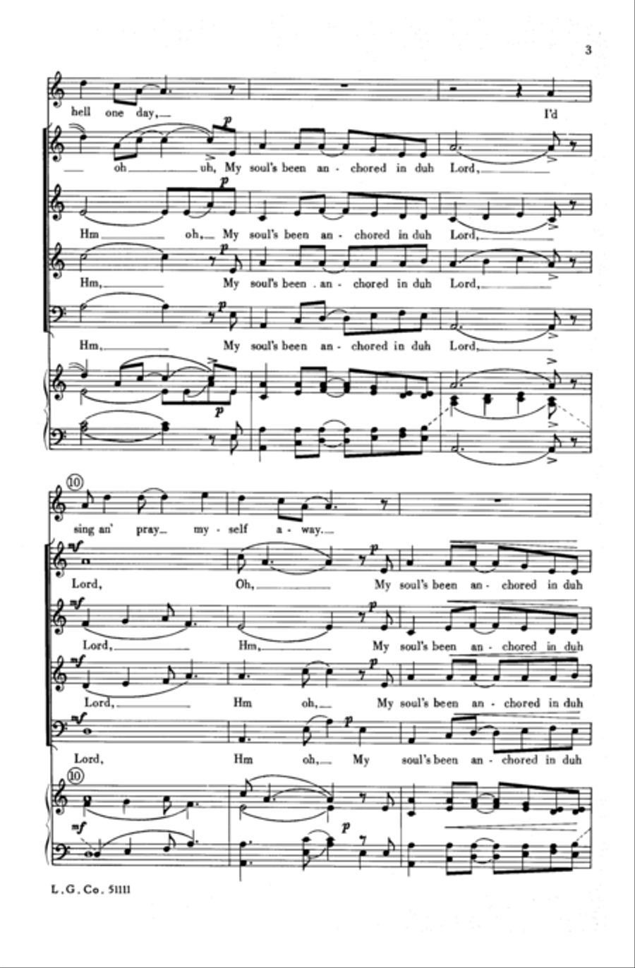 My Soul's Been Anchored My Soul's Been Anchored Choir scores gallery preview page 10