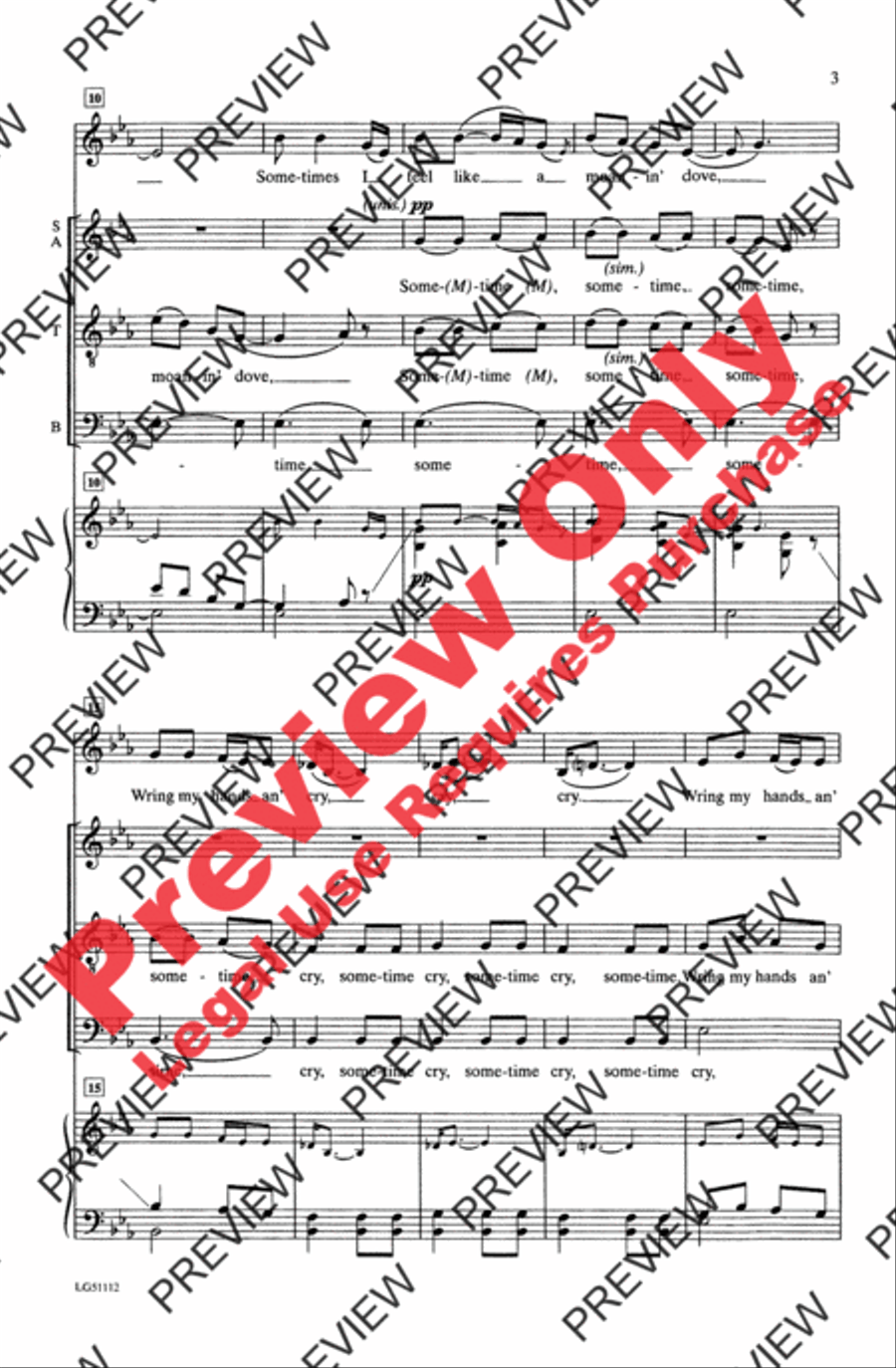 Sometimes I Feel Sometimes I Feel Choir scores gallery preview page 3