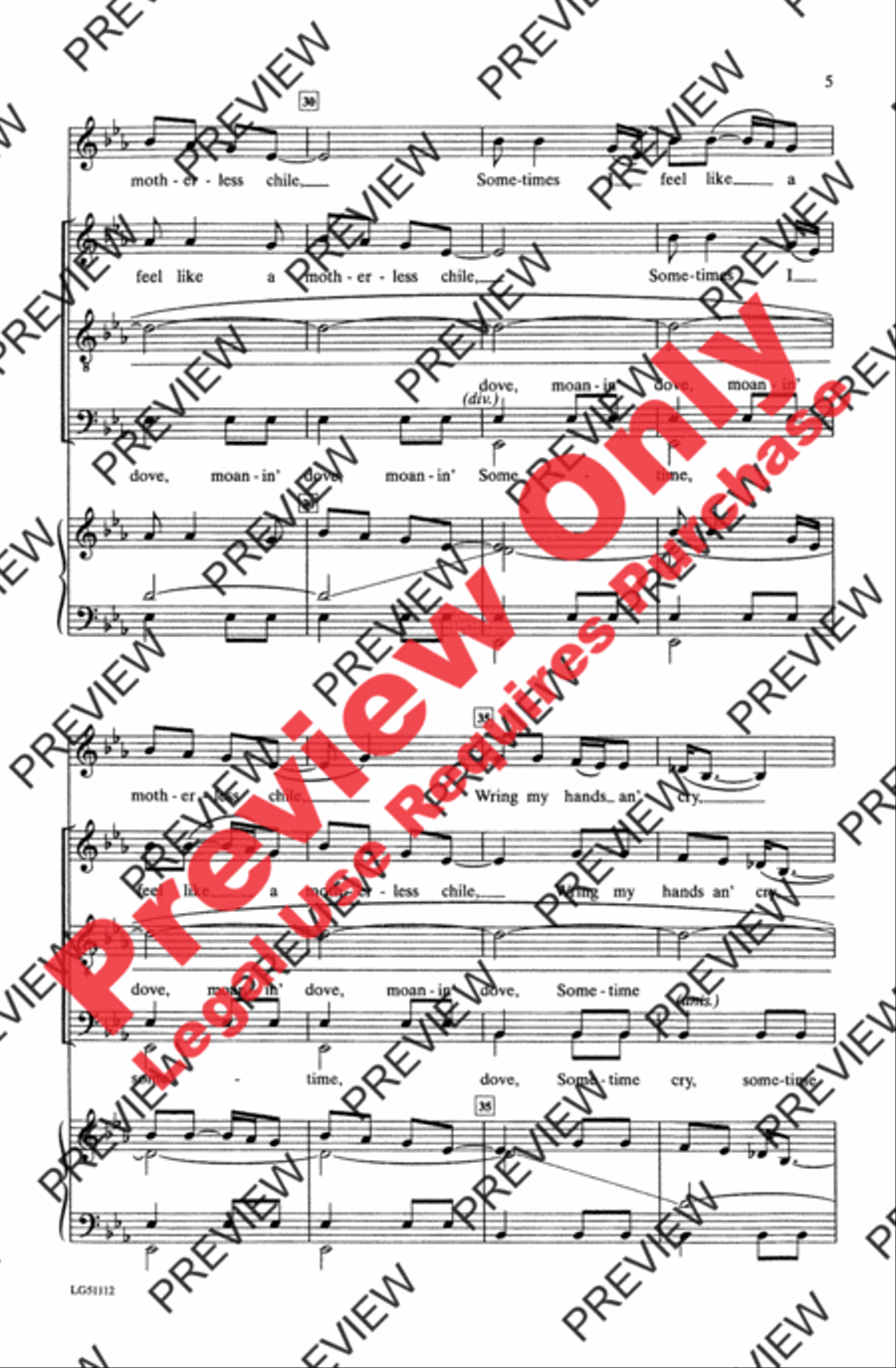 Sometimes I Feel Sometimes I Feel Choir scores gallery preview page 5