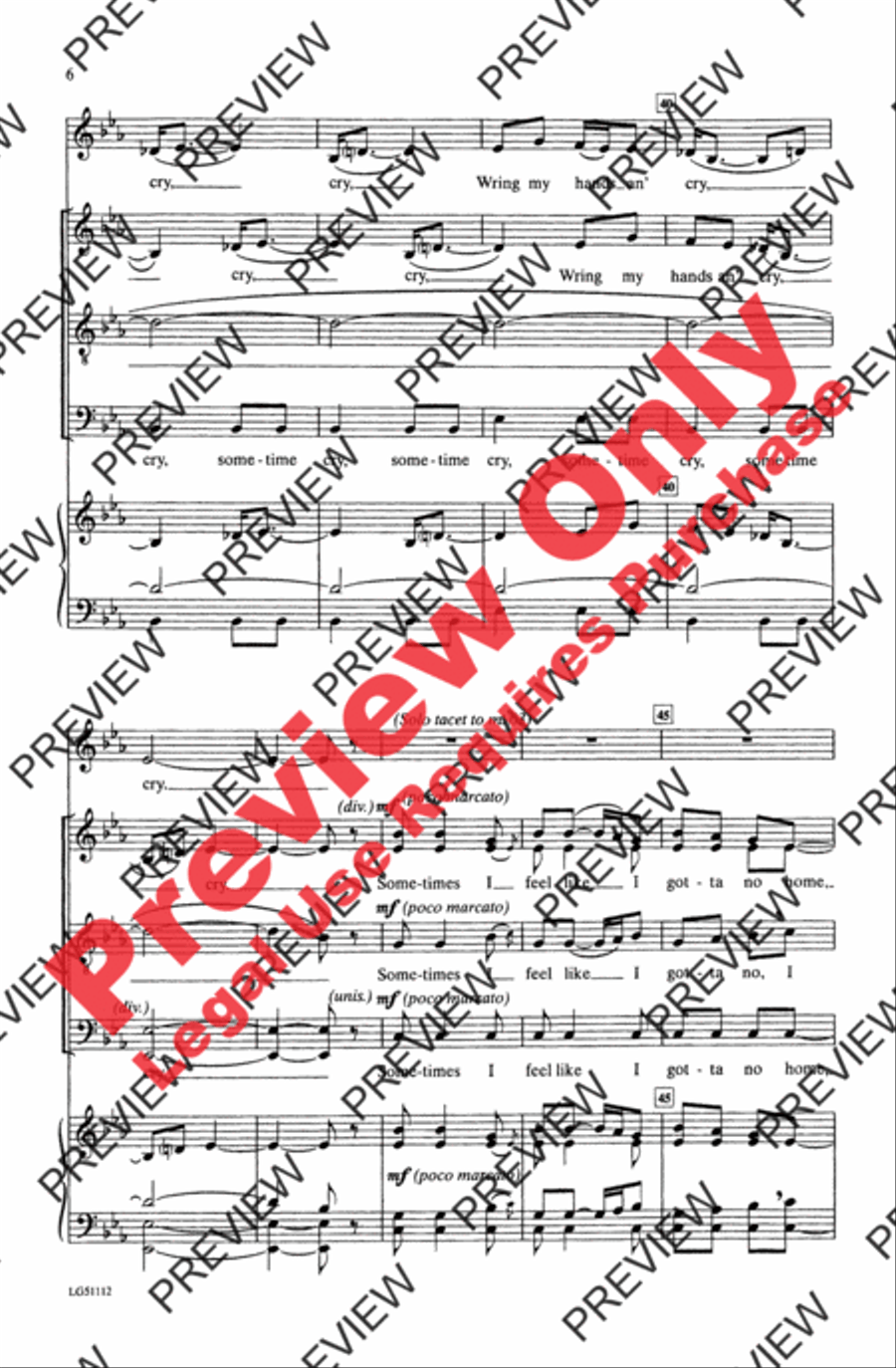 Sometimes I Feel Sometimes I Feel Choir scores gallery preview page 6