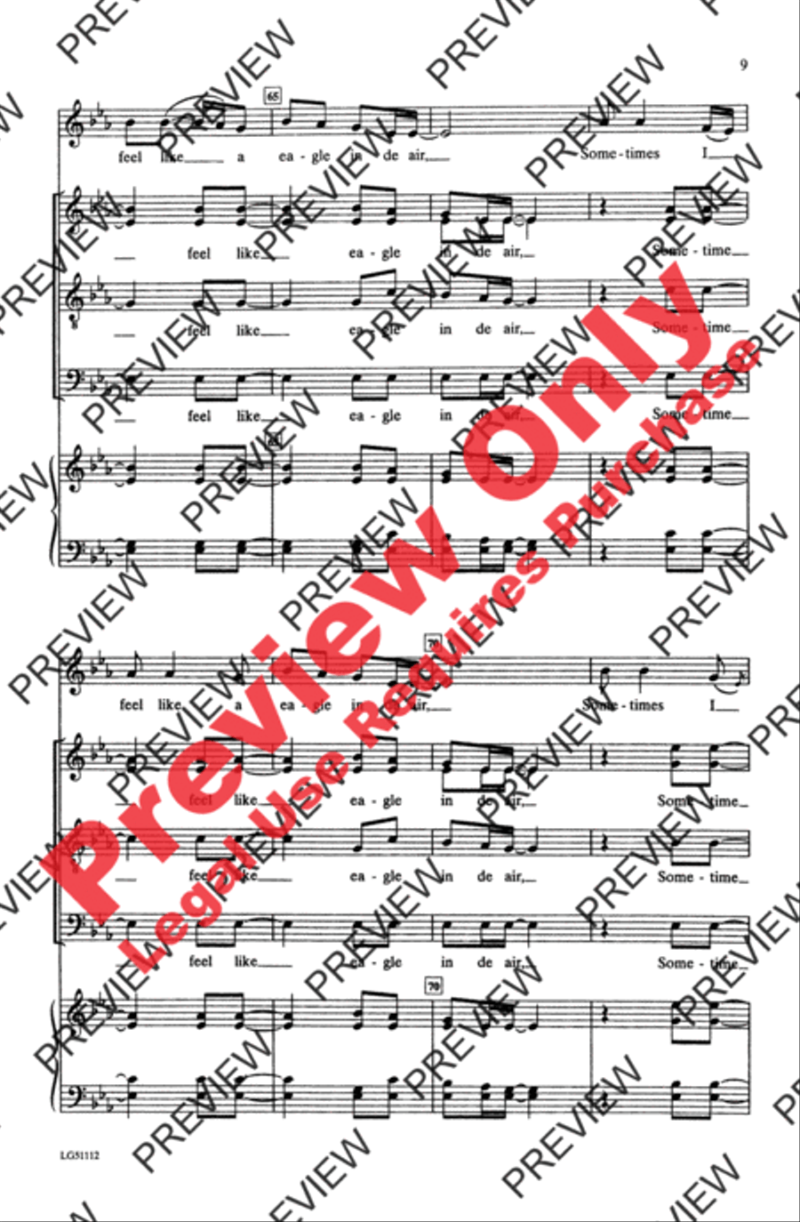 Sometimes I Feel Sometimes I Feel Choir scores gallery preview page 9