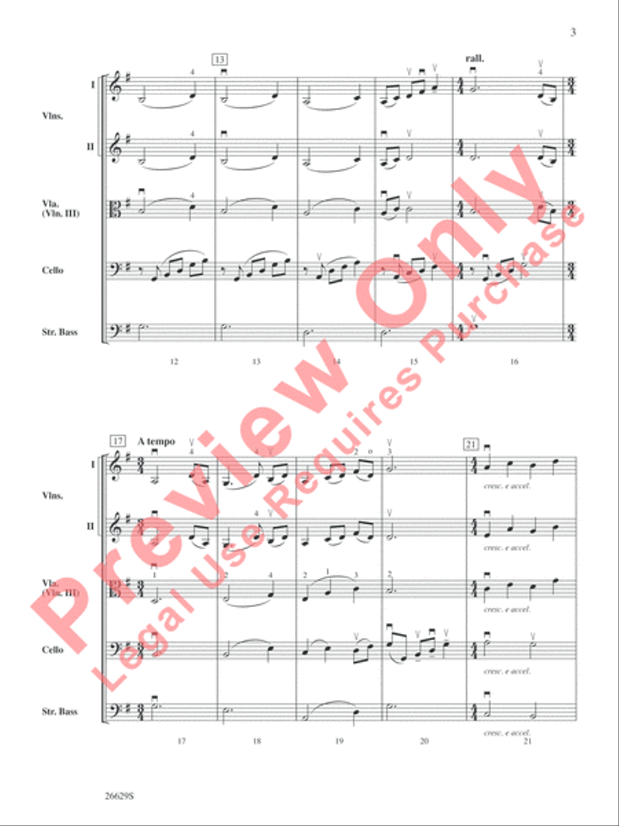 Platoon Swims (from Flags of Our Fathers) String Orchestra scores gallery preview page 4