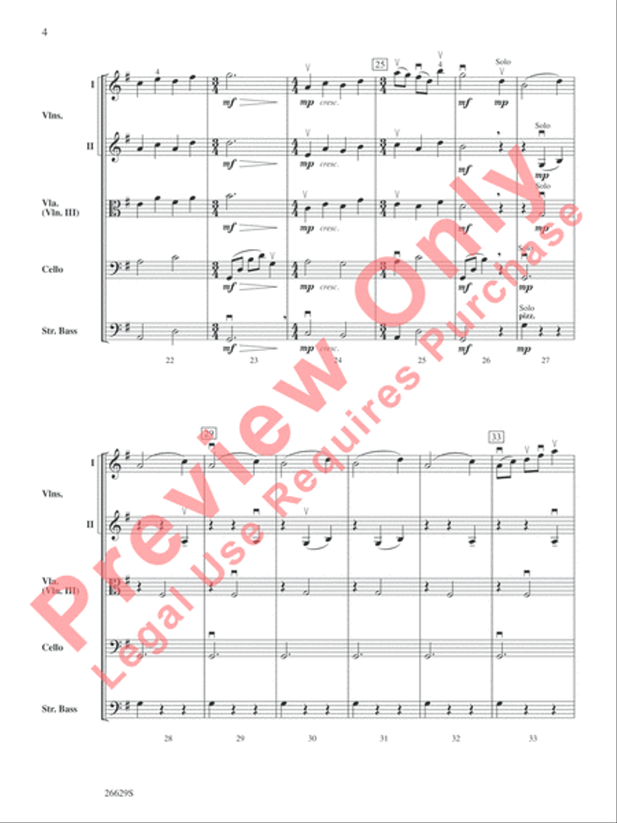Platoon Swims (from Flags of Our Fathers) String Orchestra scores gallery preview page 5