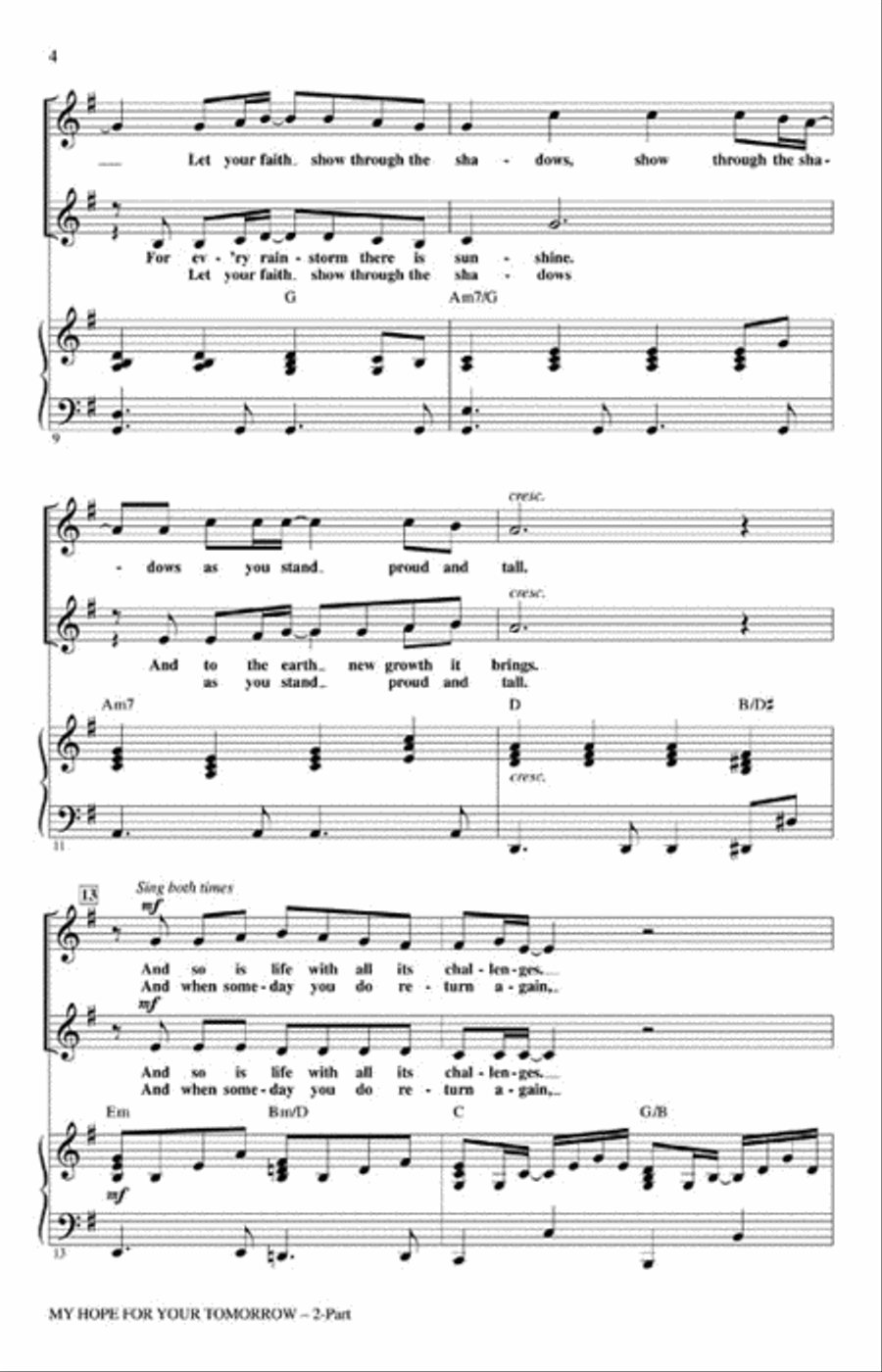 My Hope for Your Tomorrow 2-Part scores gallery preview page 3