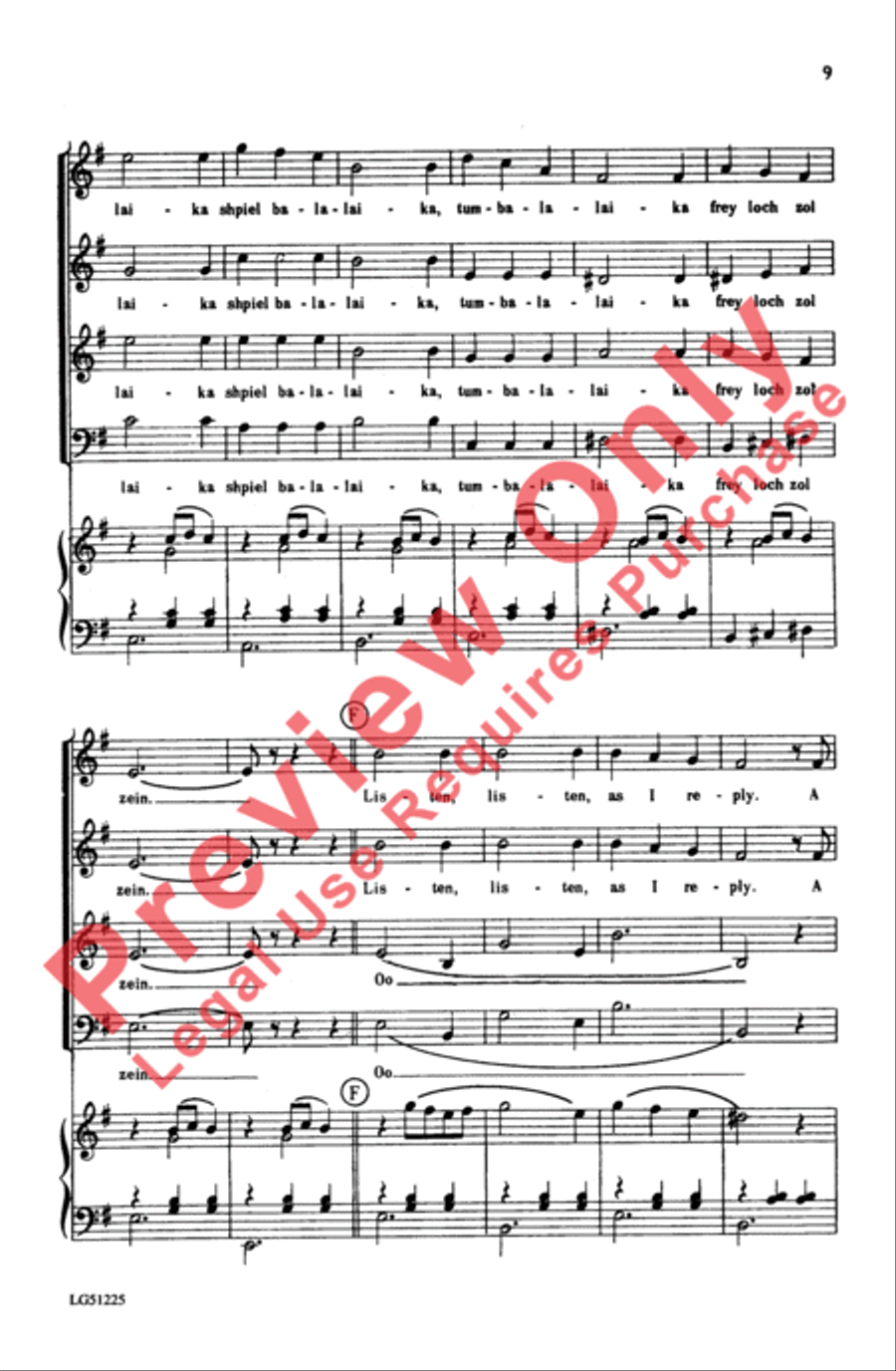 Tumbalalaika Tumbalalaika Choir scores gallery preview page 9