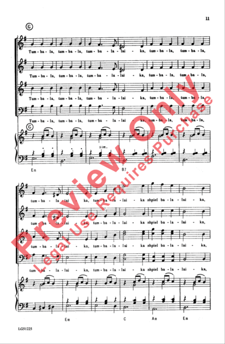 Tumbalalaika Tumbalalaika Choir scores gallery preview page 11