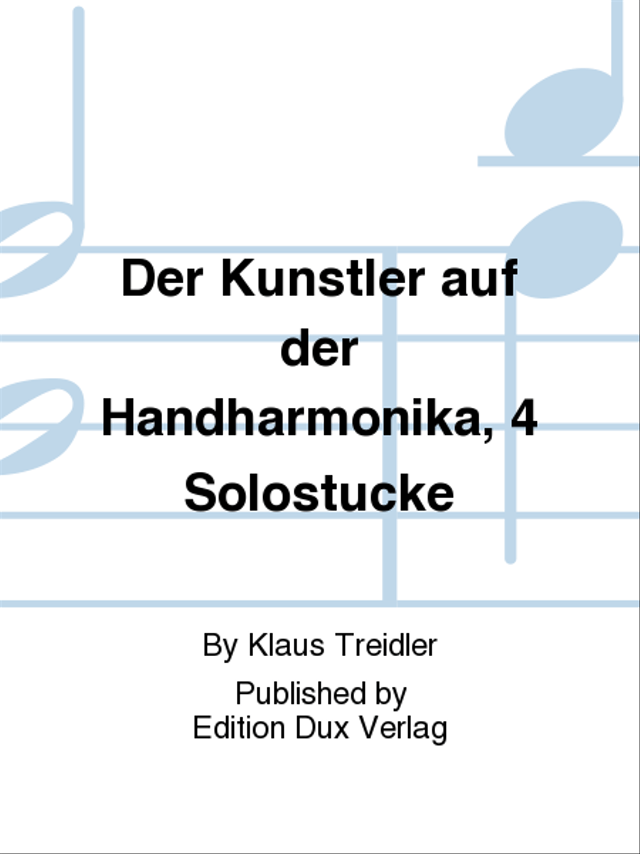 Der Kunstler auf der Handharmonika, 4 Solostucke Diatonic Accordion scores gallery preview page 1