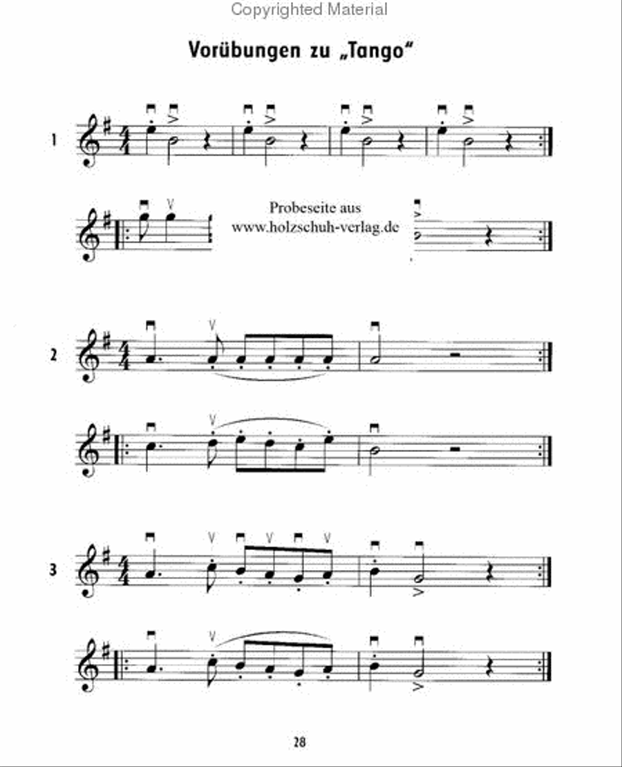 Der grosse Auftritt 2 fur Violine - Vorspielstucke