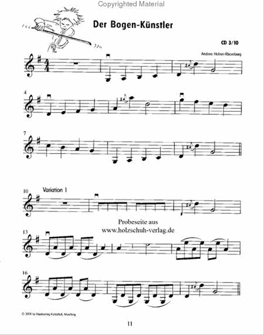 Der grosse Auftritt 2 fur Violine - Vorspielstucke