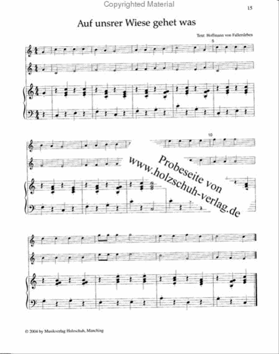 Kinderlieder fur Sopranblockflote und Klavier Soprano Recorder scores gallery preview page 2