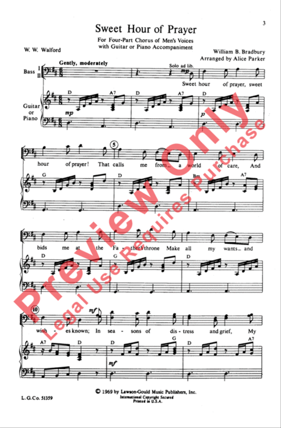 Sweet Hour of Prayer Sweet Hour of Prayer Choir scores gallery preview page 3