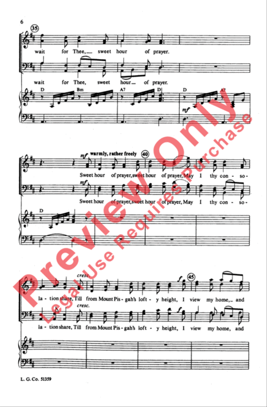 Sweet Hour of Prayer Sweet Hour of Prayer Choir scores gallery preview page 6