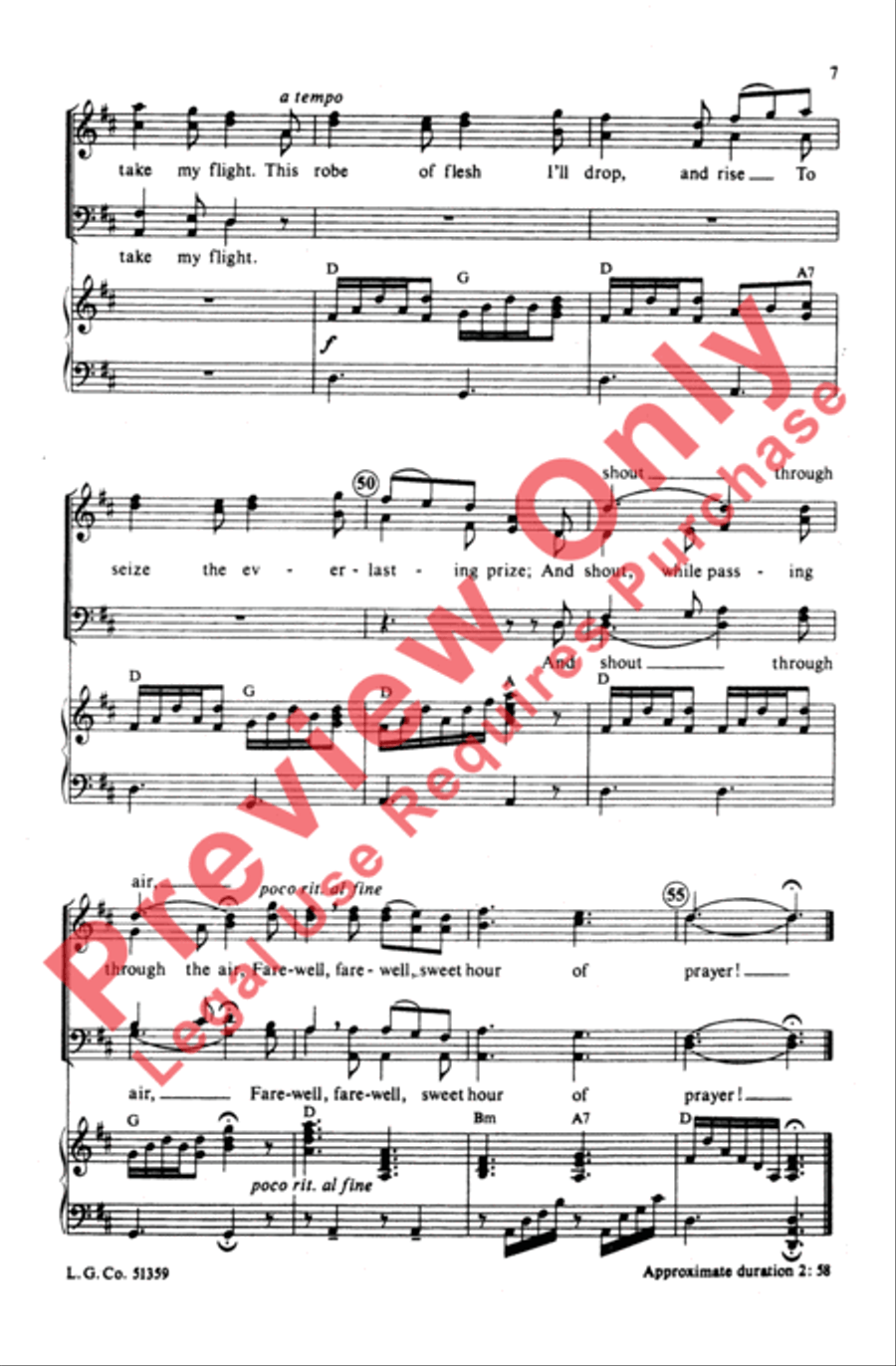 Sweet Hour of Prayer Sweet Hour of Prayer Choir scores gallery preview page 7