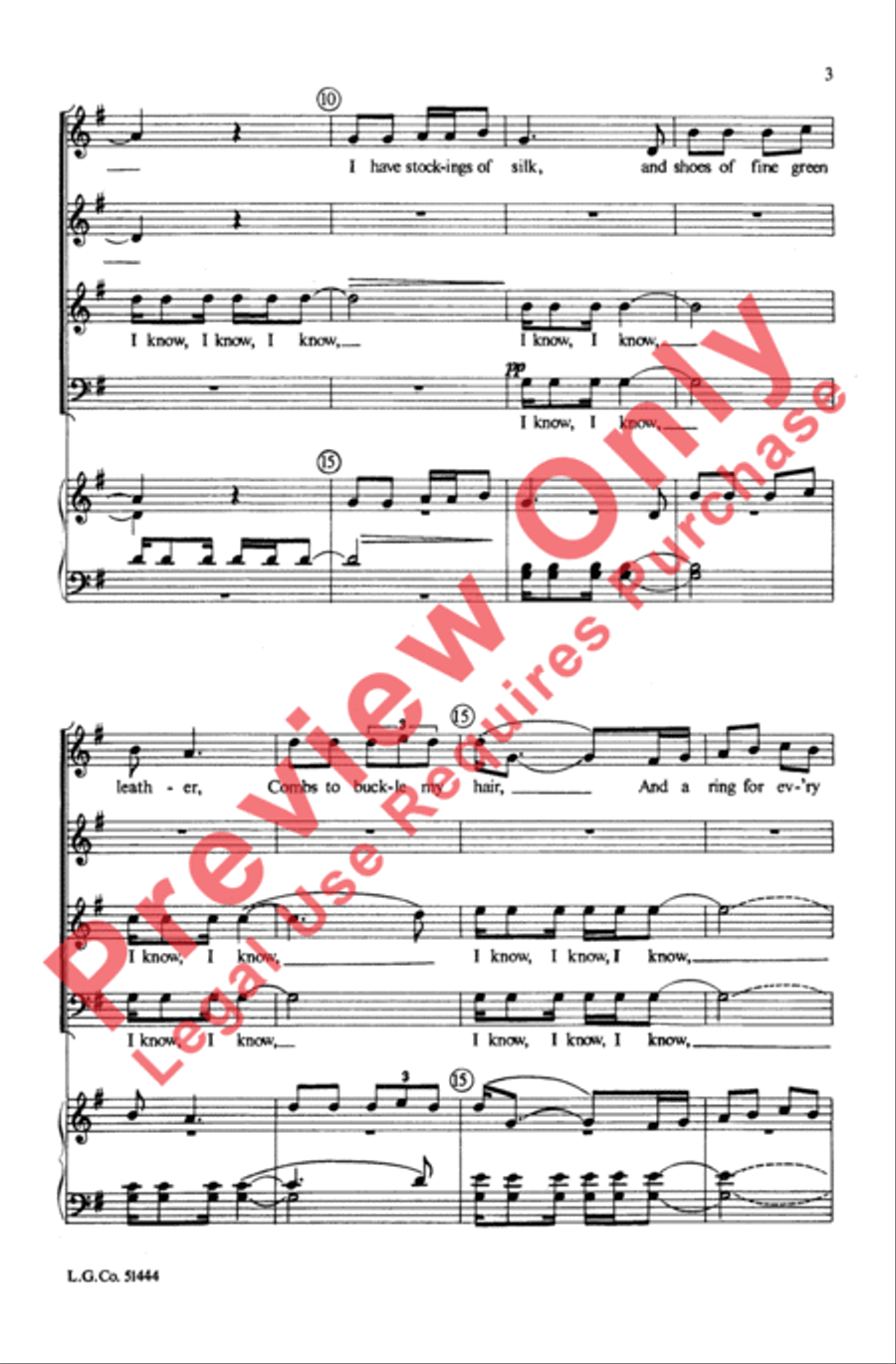 I Know Where I'm Goin' I Know Where I'm Goin' 4-Part scores gallery preview page 3