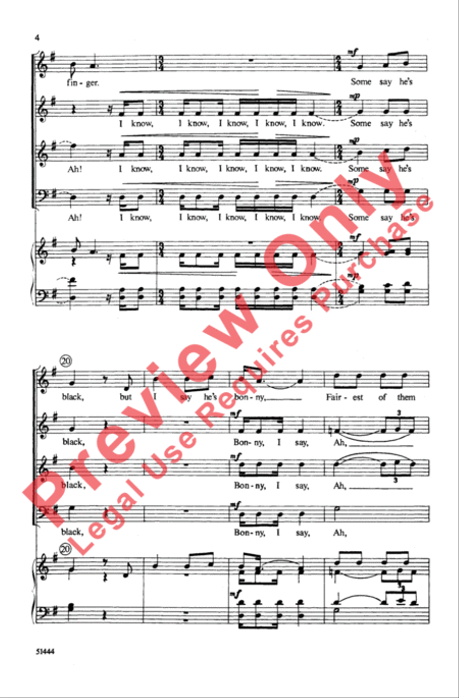 I Know Where I'm Goin' I Know Where I'm Goin' 4-Part scores gallery preview page 4