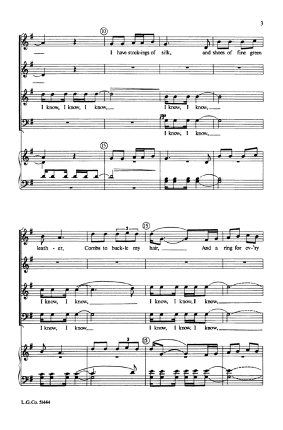 I Know Where I'm Goin' I Know Where I'm Goin' 4-Part scores gallery preview page 10