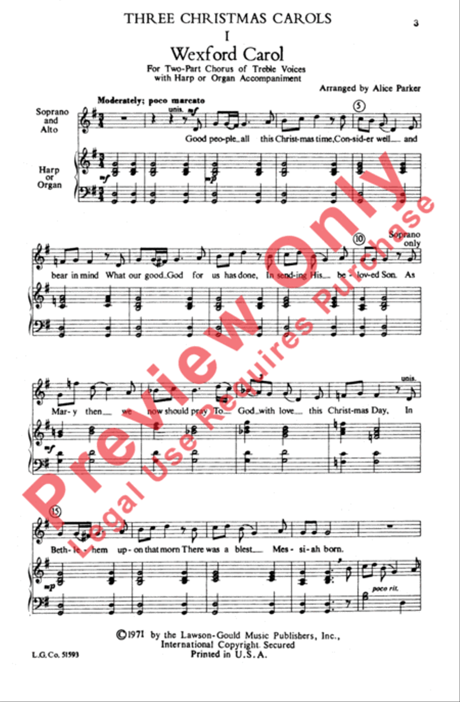 Three Christmas Carols Three Christmas Carols Choir scores gallery preview page 2