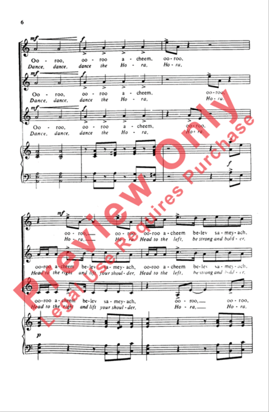 Hava Nageela Hava Nageela Women's Choir scores gallery preview page 6