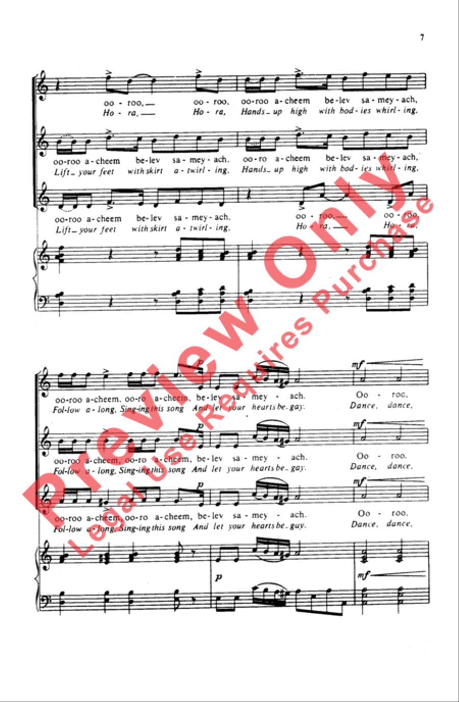 Hava Nageela Hava Nageela Women's Choir scores gallery preview page 7