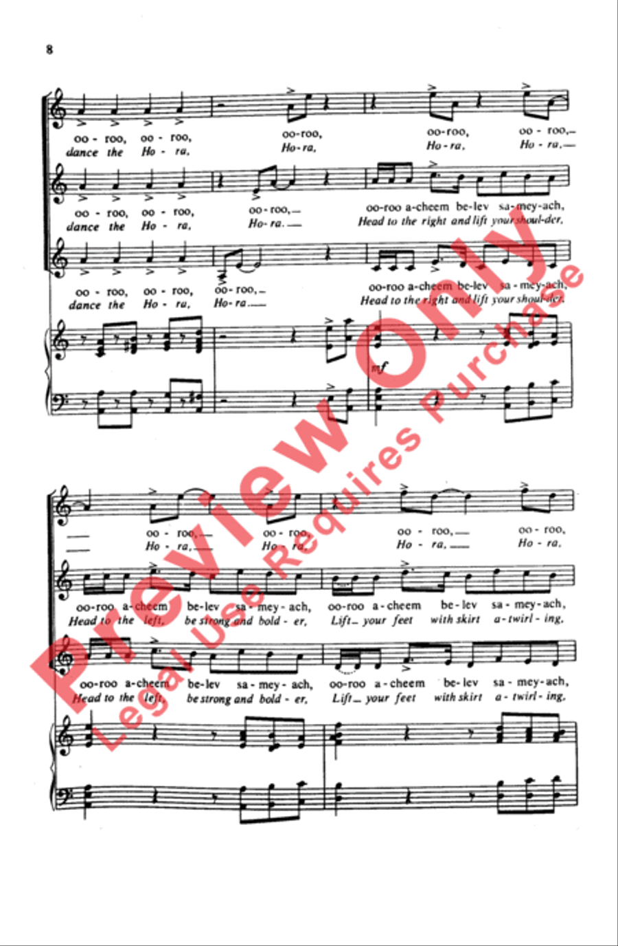 Hava Nageela Hava Nageela Women's Choir scores gallery preview page 8