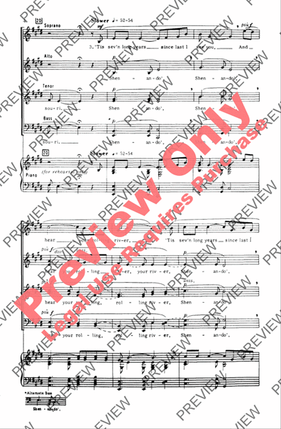 Shenandoah Shenandoah 4-Part scores gallery preview page 3