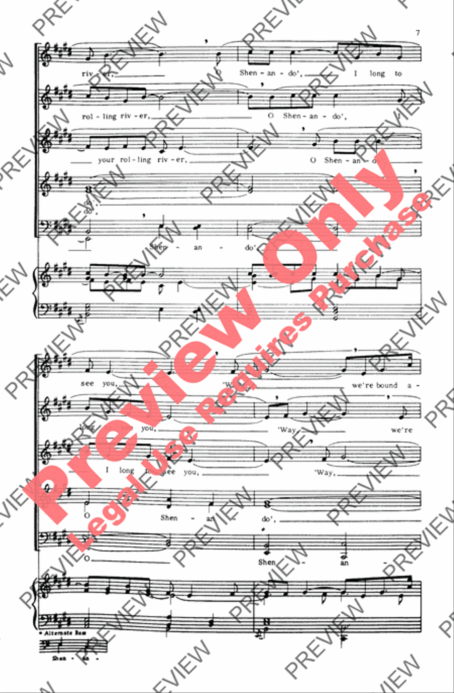 Shenandoah Shenandoah 4-Part scores gallery preview page 6