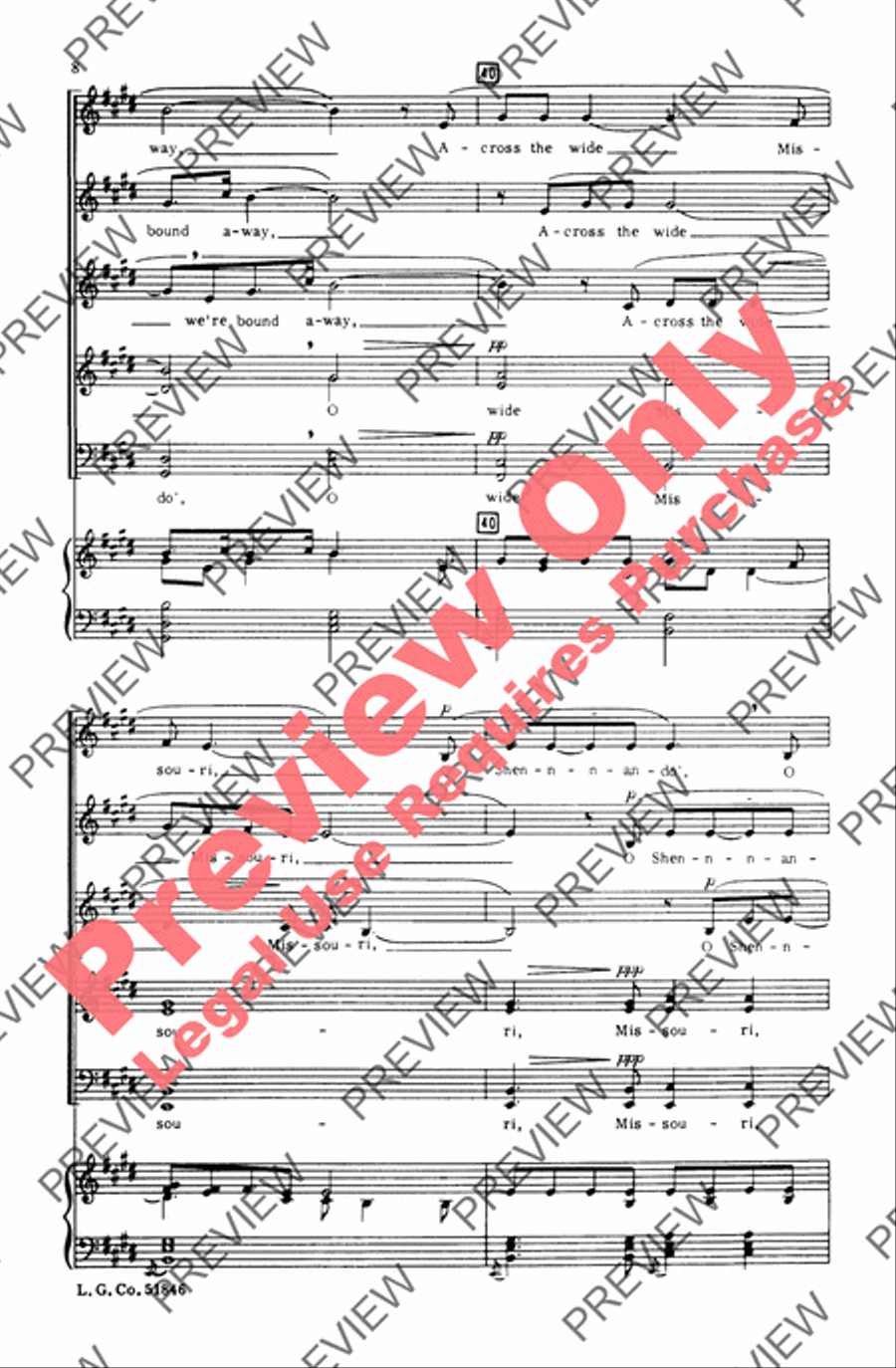 Shenandoah Shenandoah 4-Part scores gallery preview page 7
