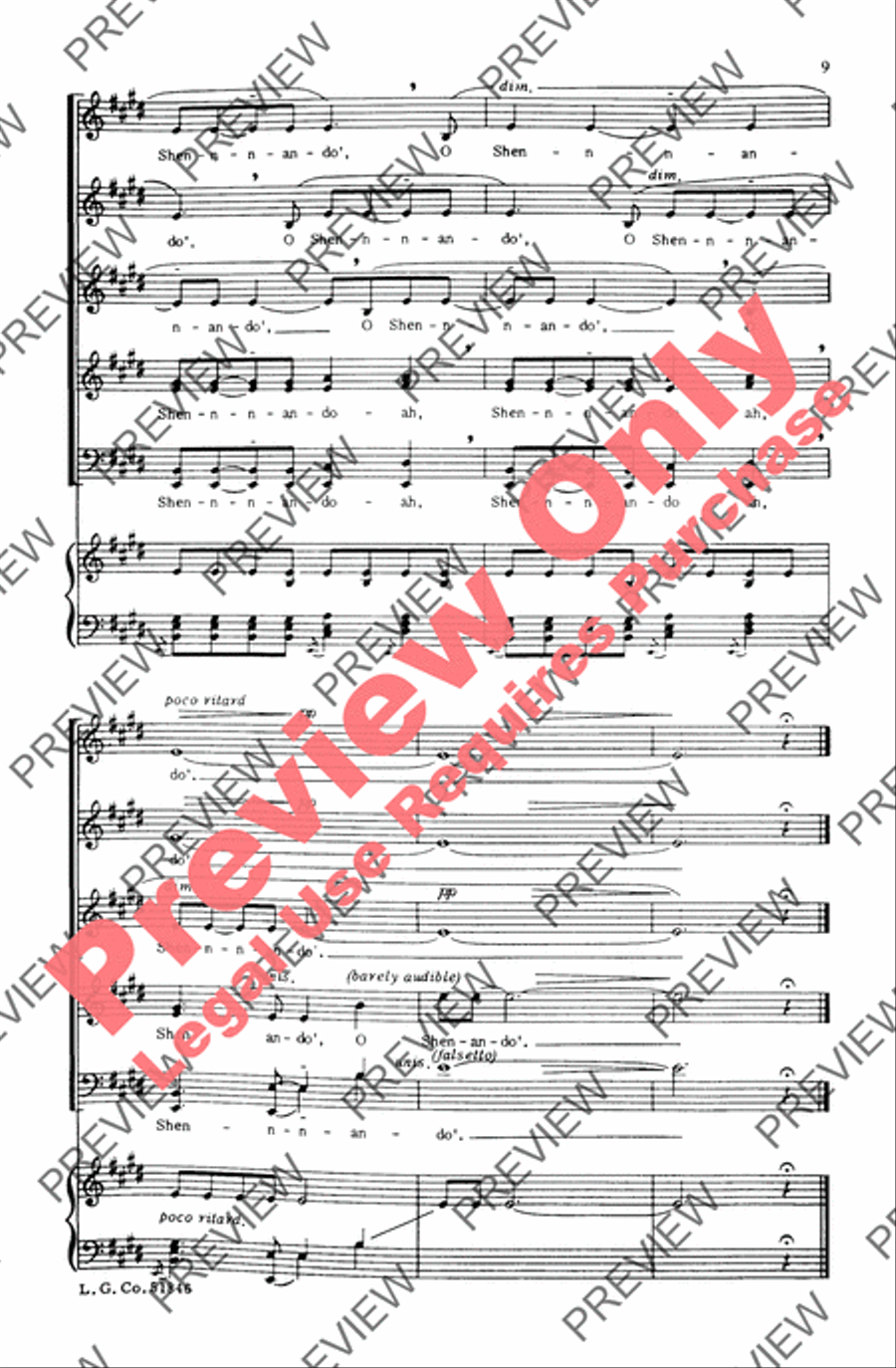Shenandoah Shenandoah 4-Part scores gallery preview page 8
