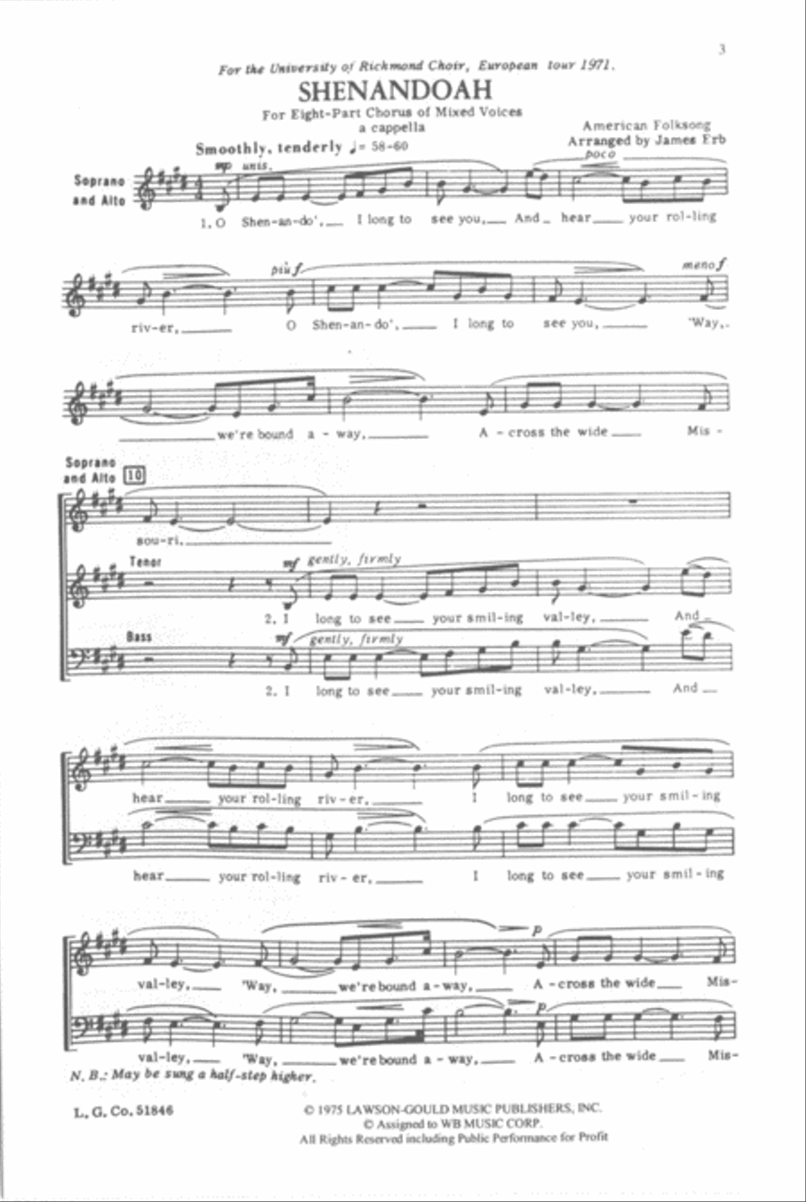Shenandoah Shenandoah 4-Part scores gallery preview page 9