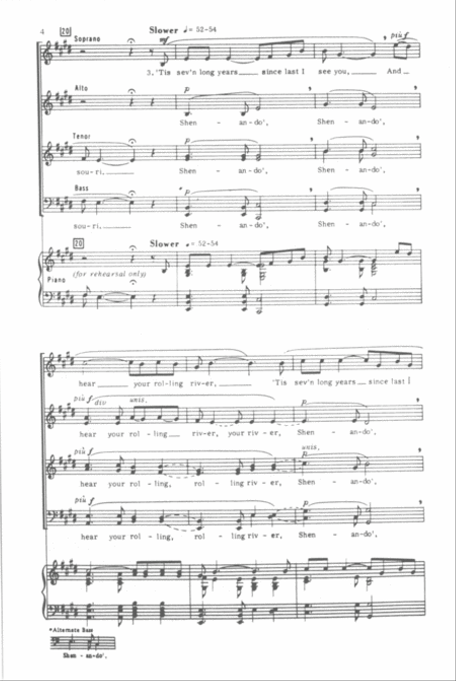 Shenandoah Shenandoah 4-Part scores gallery preview page 10