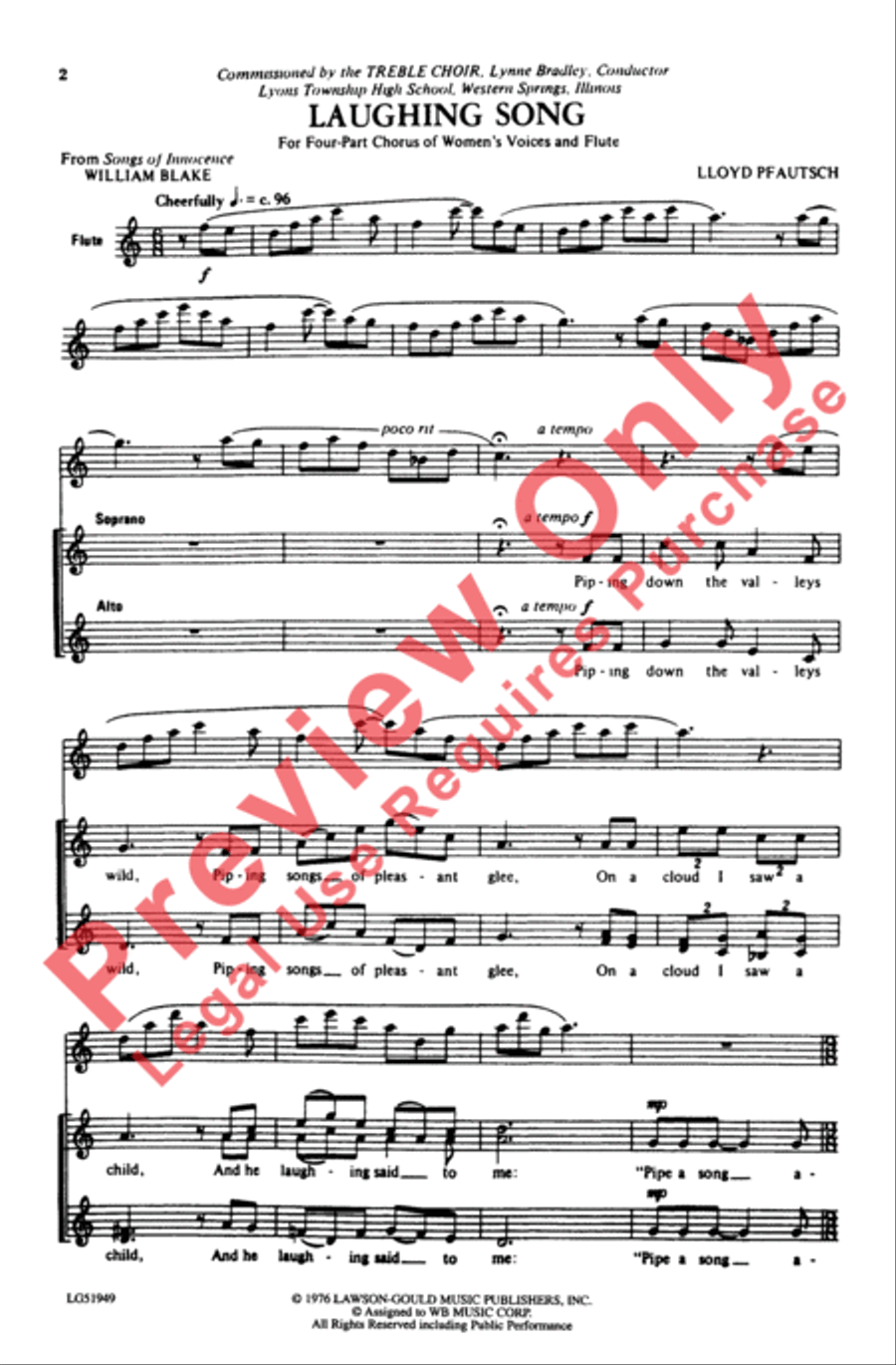 Laughing Song Laughing Song Women's Choir scores gallery preview page 2